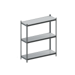 Sīkpreču plaukts ar 3 līmeņiem - tērauda ieklājs