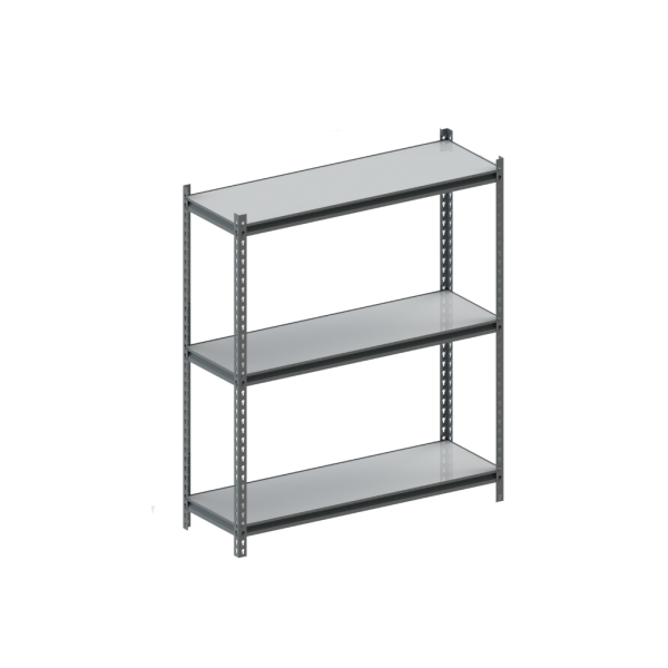 Sīkpreču plaukts ar 3 līmeņiem - tērauda ieklājs